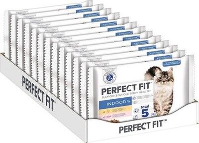 Perfect Fit Indoor 1+ – Nassfutter für Erwachsene Hauskatzen ab 1 Jahr – 52x85 g