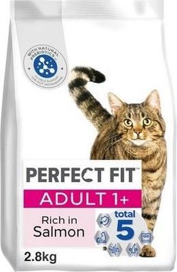 Perfect FIT™ Katze Beutel Adult 1+ mit Lachs (3 x 2,8kg) Katzenfutter, Pellet