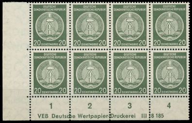 DDR DIENST HAMMER ZIRKEL Nr 37yBY DV postfrisch SO ECKE X820A4E