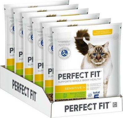 Perfect FIT Adult Trockenfutter erwachsene, Katzen ab 1 Jahr, 750g (6 Beutel)