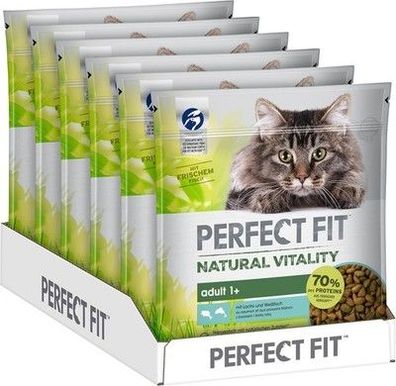 Perfect FIT Natural Vitality - Katzenfutter Trocken 1+ Lachs & Weißfisch 6x 650g
