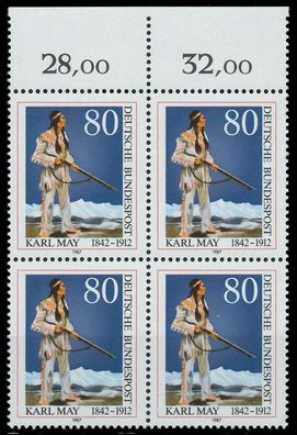 BRD 1987 Nr 1314 postfrisch Viererblock ORA X858FEE