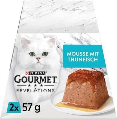 PURINA Gourmet Revelations Mousse, Katzenfutter in Sauce (12x 2 Portionen à 57g)