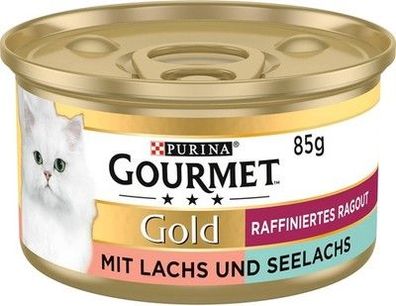PURINA Gourmet Gold Raffiniertes Ragout Duetto Katzenfutter nass (12 x 85g)