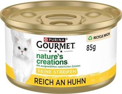 PURINA Gourmet Nature's Creation Katzennassfutter in Gelee, Huhn (12 x 85g)