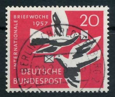 BRD BUND 1957 Nr 276 zentrisch gestempelt X64269A