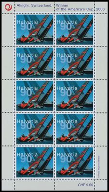 Schweiz BLOCK Kleinbogen 2000-2009 Nr 1831 postfrisch K X64C022