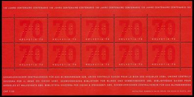 Schweiz BLOCK Kleinbogen 2000-2009 Nr 1828 postfrisch K X64C02E