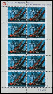 Schweiz BLOCK Kleinbogen 2000-2009 Nr 1831 ZENT X64C366