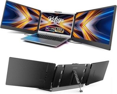 KEFEYA Tragbarer Monitor für Laptop, 14" FHD 1080p HDR Display Laptop Bildschirm