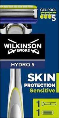 Wilkinson SWORD Hydro 5 Sensitive Rasierer für Männer, Rasierer + 1 Rasierklinge