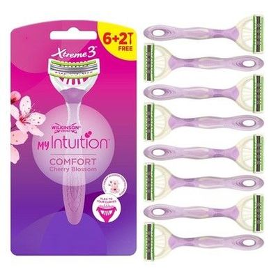 Wilkinson Sword myIntuition Comfort Xtreme 3 Frauen Rasierer 6 + 2er Pack, Damen