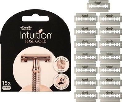 Wilkinson Sword - Intuition Rosé Gold Rasierhobel für Frauen, 10 Ersatzklingen