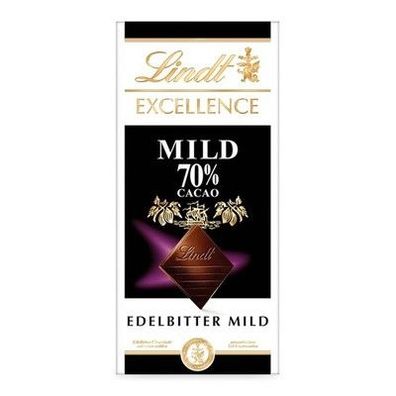 Lindt Excellence Mild 70 % Kakao - Milde Edelbitter-Schokolade | 100 g Tafel