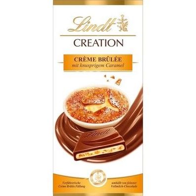 Lindt Schokolade Creation Créme Brûlèe Tafel | Crème Brûlée Füllung - 150 g