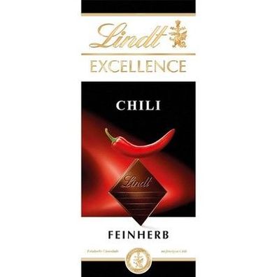Lindt Schokolade Excellence Tafel Chili | 100g | Feinherbe Schokolade mit Chili