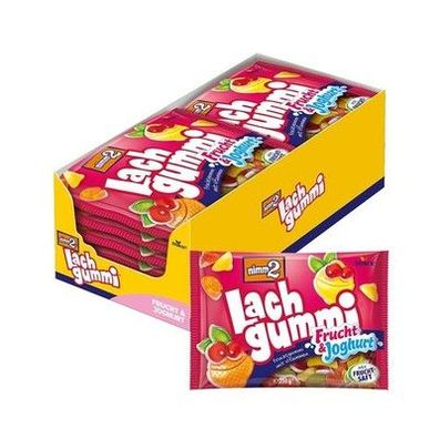 Nimm2 Lachgummi Frucht und Joghurt – 14 x 250 g – Fruchtgummis mit Fruchtsaft