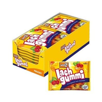 Nimm2 Lachgummi – 15 x 250 g – Fruchtgummi mit Fruchtsaft & Vitaminen – 6 Sorten