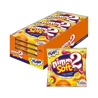 Nimm2 soft Bonbons – 15 x 116 g – Gefüllte Kaubonbons in vier Sorten - Vegan
