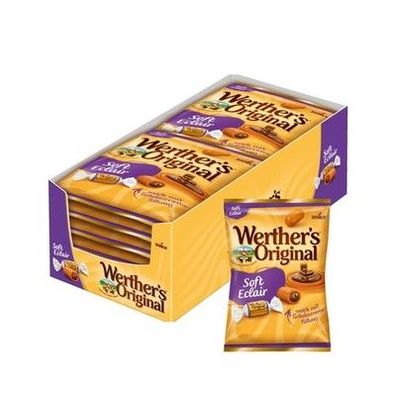 Werther's Original Soft Eclair 12 x 180 g Weiche Karamelltoffees mit Schokolade