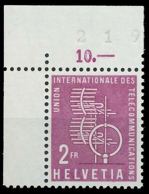 Schweiz ÄMTER UIT Nr 6 postfrisch ECKE-OLI X6579FA