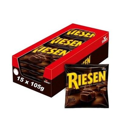 RIESEN – 15 x 105g – Bonbons mit Schokokaramell in kräftiger, dunkler Schokolade