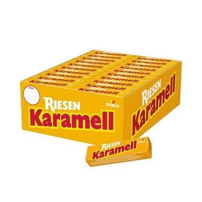 Storck Riesen Karamel, 80-er Pack (80 x 30 g) Karamell-Bonbons, Konfekt Stangen