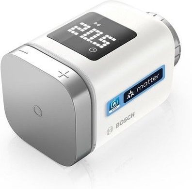 Bosch Smart Home Heizkörperthermostat II [ + M], smartes Thermostat, hell Grau