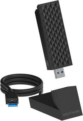 Netgear Nighthawk WiFi 7 USB 3.0-Adapter (A9000) BE6500 Tri-Band, in schwarz