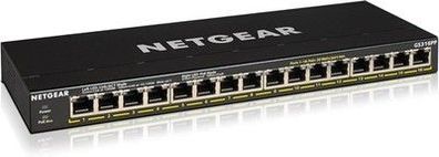 Netgear 16-Port Gigabit Ethernet Plus Switch mit PoE (GS316PP): Managed Switch