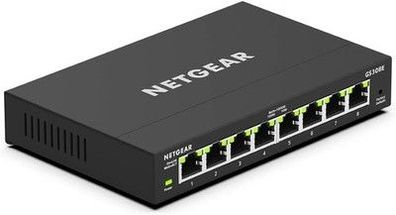 Netgear GS308E Managed Switch 8 Port Gigabit Ethernet LAN Switch Plus, Schwarz