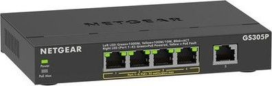 Netgear 5-Port Gigabit Ethernet Unmanaged PoE+ Switch (GS305P): mit 4 PoE+ bei