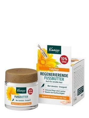 Kneipp Regenerierende Fuß-Butter, 10% Urea zitrischer Duft ätherischem Orangenöl