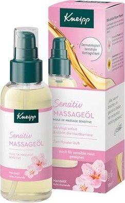 Kneipp Massageöl Sensitiv - Mit Mandelöl - für sensible Haut geeignet - 100 ml