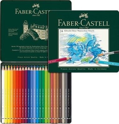 Faber-Castell 117524 Albrecht Dürer Aquarellstifte, Set mit 24 Aquarell Stiften