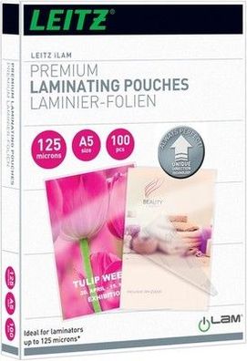 Leitz Heißlaminierfolien A5 125 mic Laminierfolien in Premium-Qualität 100er Set