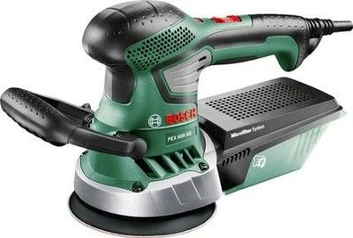 Bosch Exzenterschleifer PEX 400 AE (370 Watt, im Koffer) für feinstes Schleifen