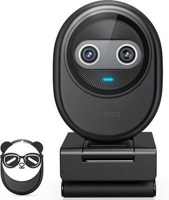 EMEET 4K Webcam Piko, KI-gestützte 4K-Webcam mit Dual-Kamera, USB-Webcam, Fokus