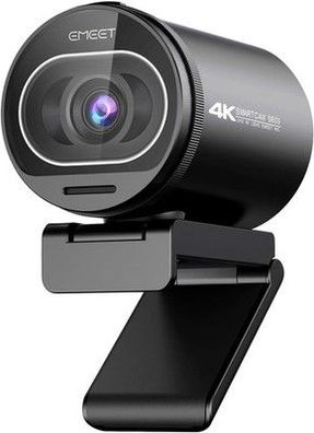 EMEET Webcam 4K S600, 1080P Webcam PC mit Mikrofon, PDAF Autofokus 73° Sichtfeld