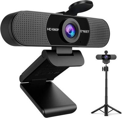 EMEET Full HD Webcam C960 Kit 1080P Webcam mit Objektivabdeckung & Dual Mikrofon
