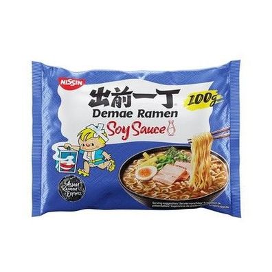 Nissin Demae Ramen Soy Sauce, 10er Pack Instant-Nudeln japanischer Art (10x100g)