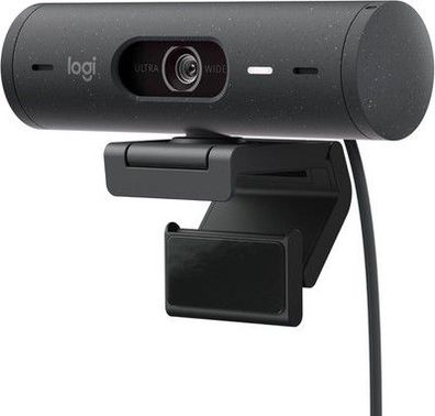 Logitech Brio 500 Full-HD-Webcam mit Auto-Lichtkorrektur, Zeigemodus USB-C-Kabel