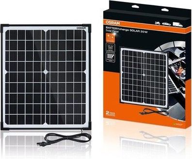 OSRAM Batterycharge SOLAR 20W, Solar-Batteriewartungsgerät, 12V Batterieladung