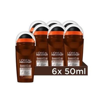 L'Oréal Men Expert 48H Deoroller Männer, Deo Roll-On gegen Schweißgeruch, 6x50ml