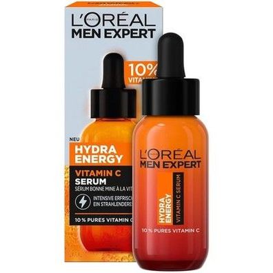 L'Oréal Men Expert Vitamin C Serum gegen müde Haut für Männer, Hydra Energy 30ml