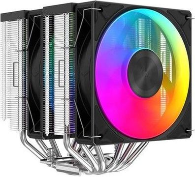 SAMA A60L CPU-Luftkühler in Schwarz – Zwei 120-mm-Lüfter | 6 Heatpipes, 265 W