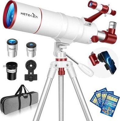 Teleskop für Erwachsene und Anfänger, 90mm Öffnung 550mm (22X-165X) AZ-Stativ