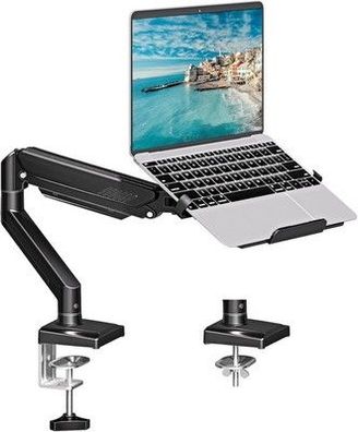 Mountup Monitor Halterung mit Laptopablage, 2 in 1 verstellbare Armhalterung