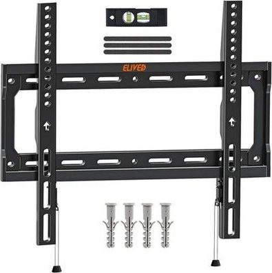 ELIVED Feste TV Wandhalterung für 26-60 Zoll Flach & Curved Halterung, bis 45KG