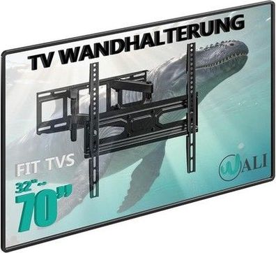 WALI TV Wandhalterung für die Meisten 32-70-Zoll Flachbildfernseher, schwarz
